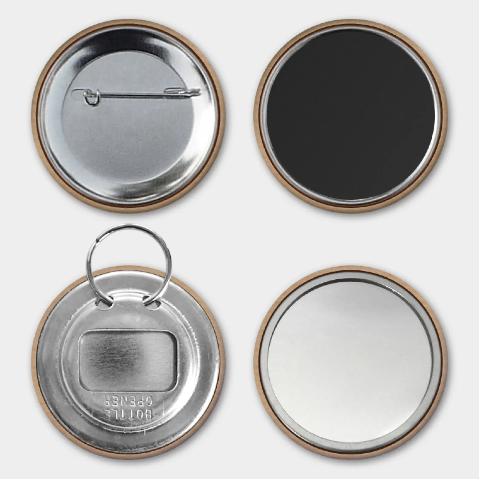 Accessoire kraft 56 mm personnalisé "Papa"
