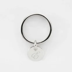 Bague coeurs ajourés personnalisée argent médaille gravée 10 mm