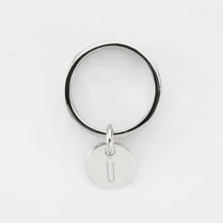 Bague coeurs ajourés personnalisée argent médaille gravée 10 mm