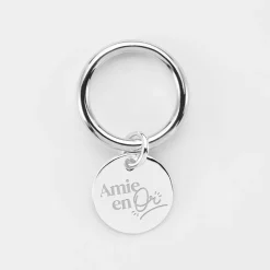 Bague EVJF jonc argent personnalisée médaille gravée 15 mm
