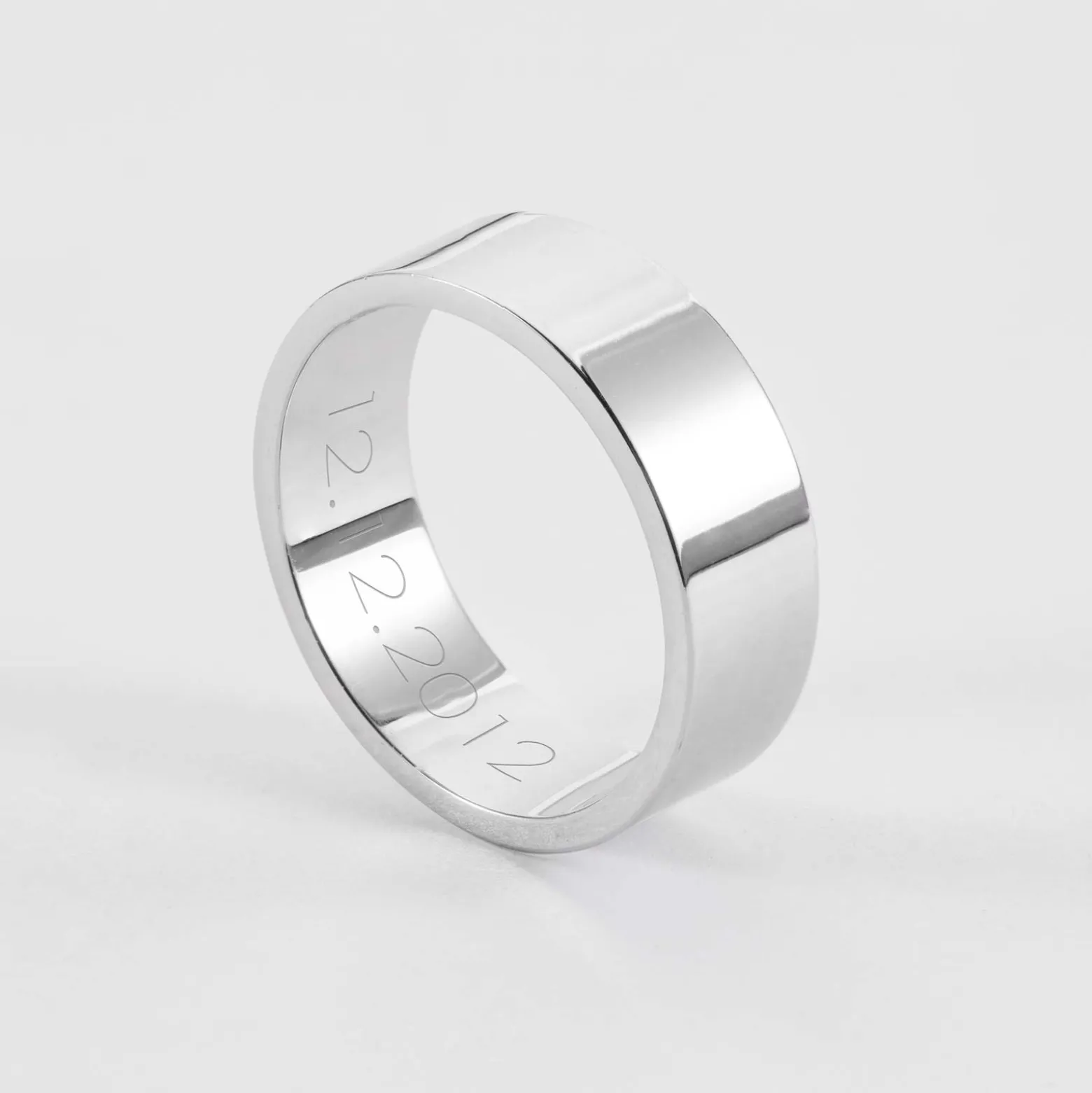 Bague homme personnalisée argent 7 mm