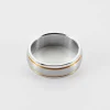 Bague homme ruban doré personnalisée acier 7 mm