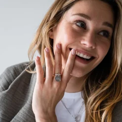 Bague jonc argent personnalisée médaille gravée 15 mm