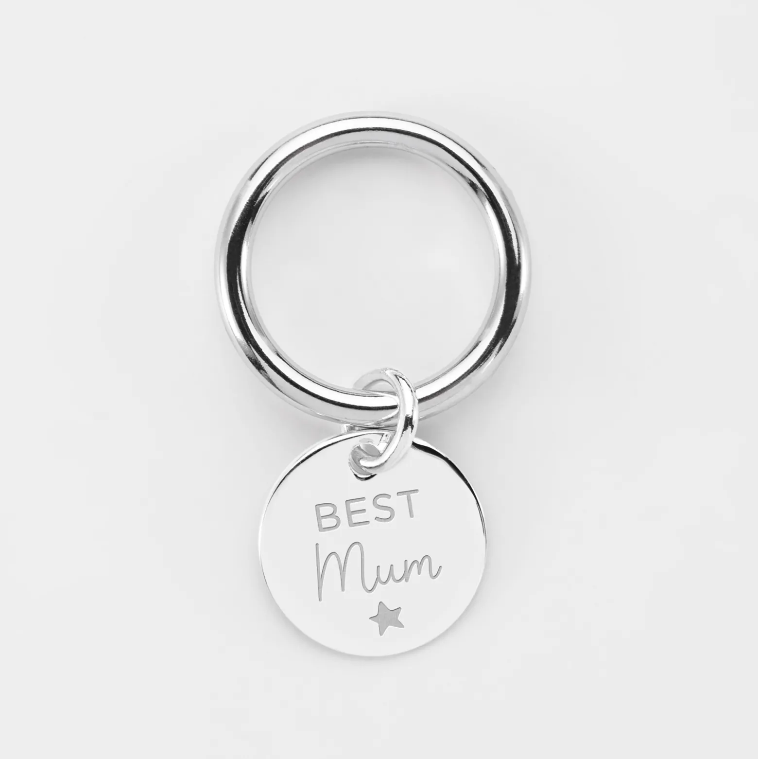 Bague jonc argent personnalisée médaille gravée 15 mm