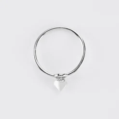 Bague mini coeur bombé argent