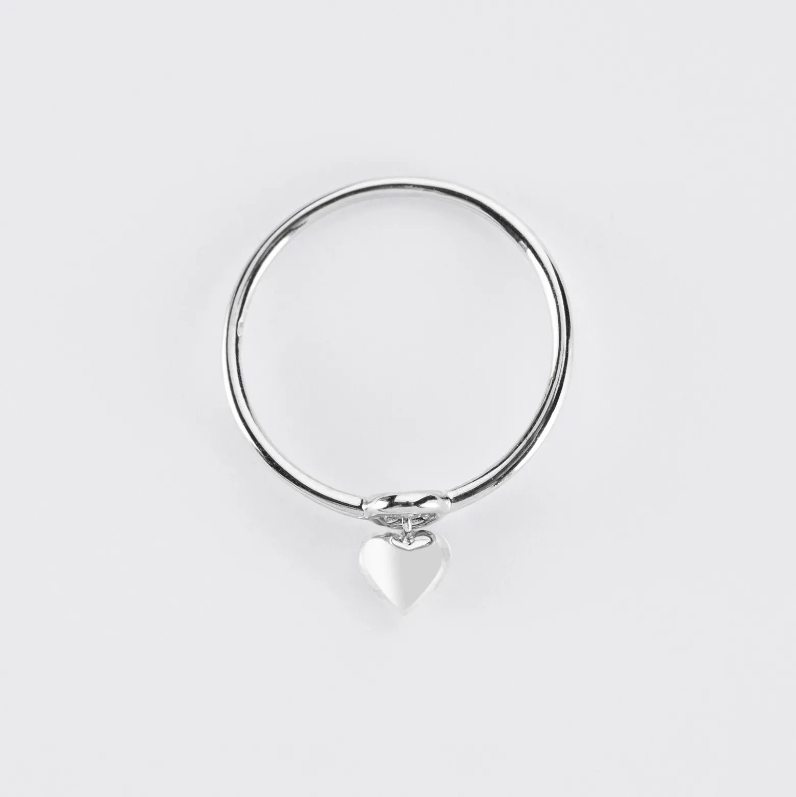 Bague mini coeur bombé argent