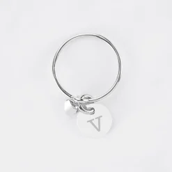Bague mini coeur bombé personnalisé médaille gravée argent 10 mm