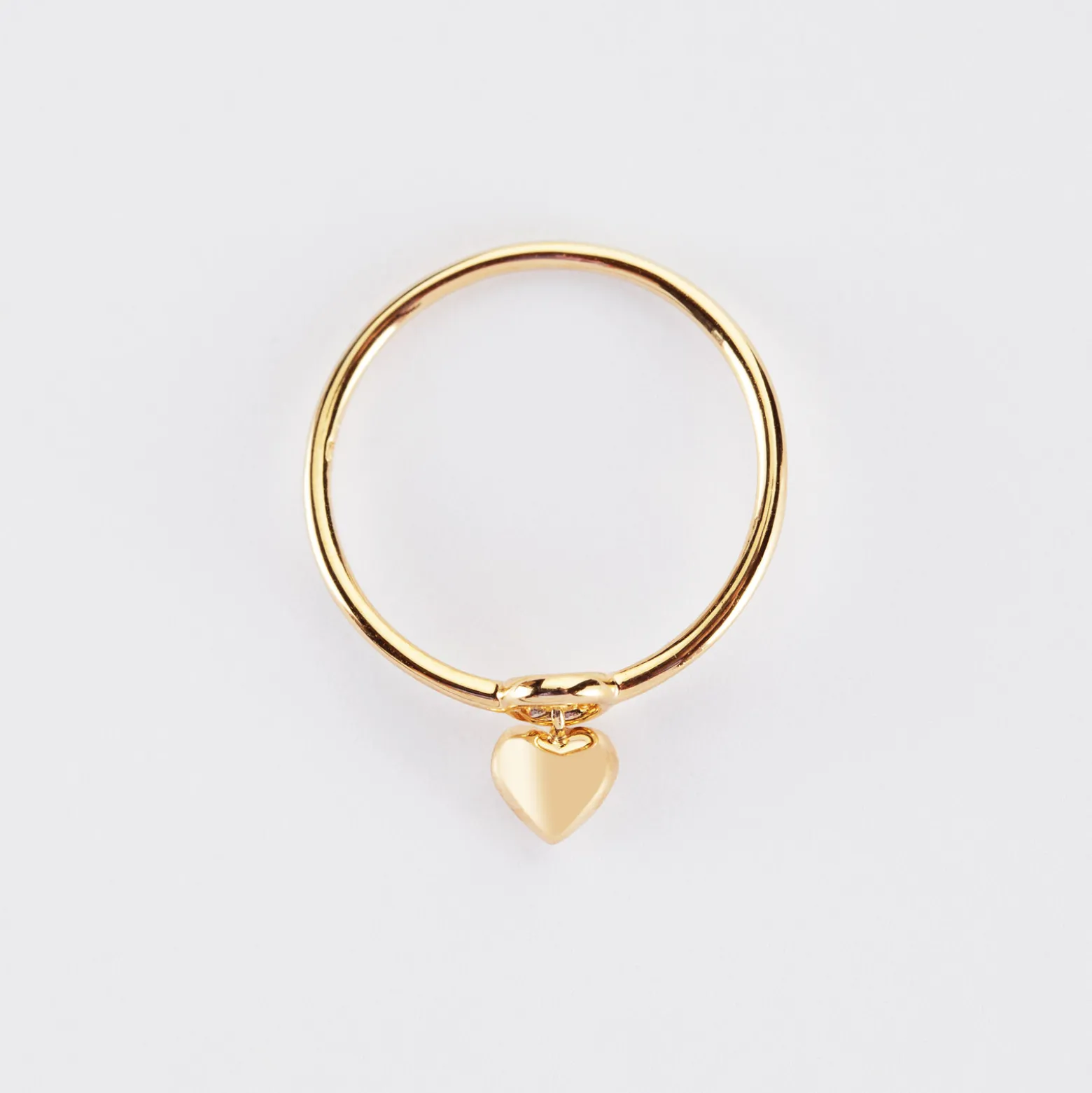 Bague mini coeur bombé plaqué or