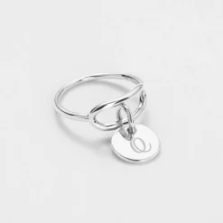 Bague ovale ouverte argent personnalisée médaille gravée 10 mm