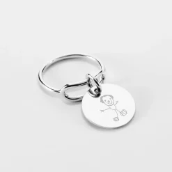Bague ovale ouverte argent personnalisée médaille gravée 15 mm