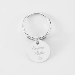 Bague ovale ouverte argent personnalisée médaille gravée 15 mm