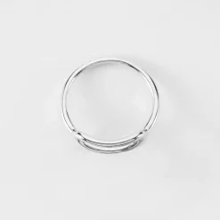Bague ovale ouverte argent
