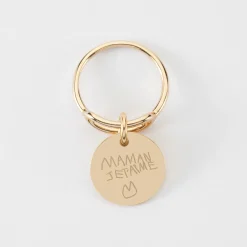 Bague ovale ouverte plaqué or personnalisée médaille gravée 15 mm