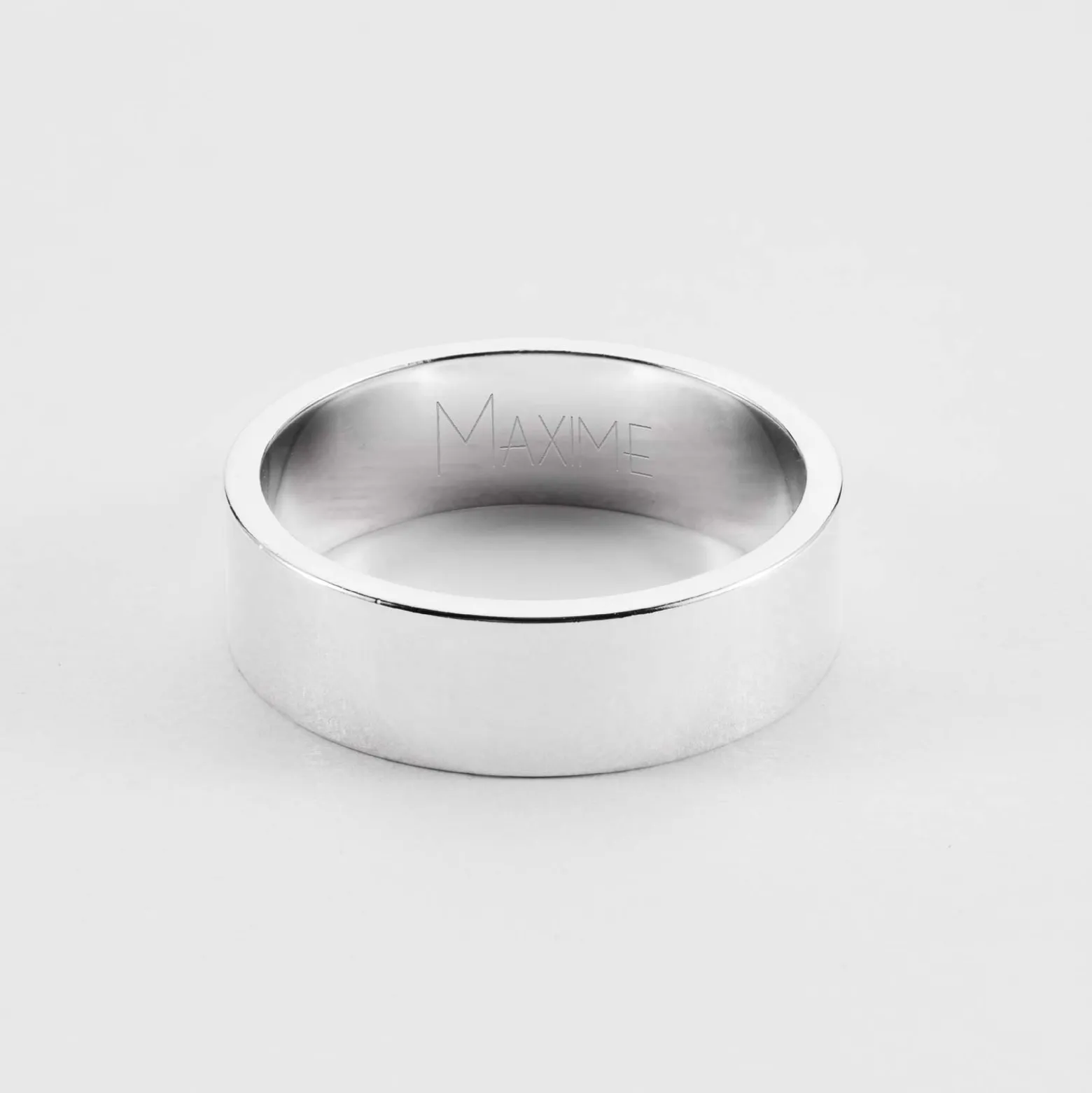 Bague personnalisée argent 7 mm - Nos petits imparfaits