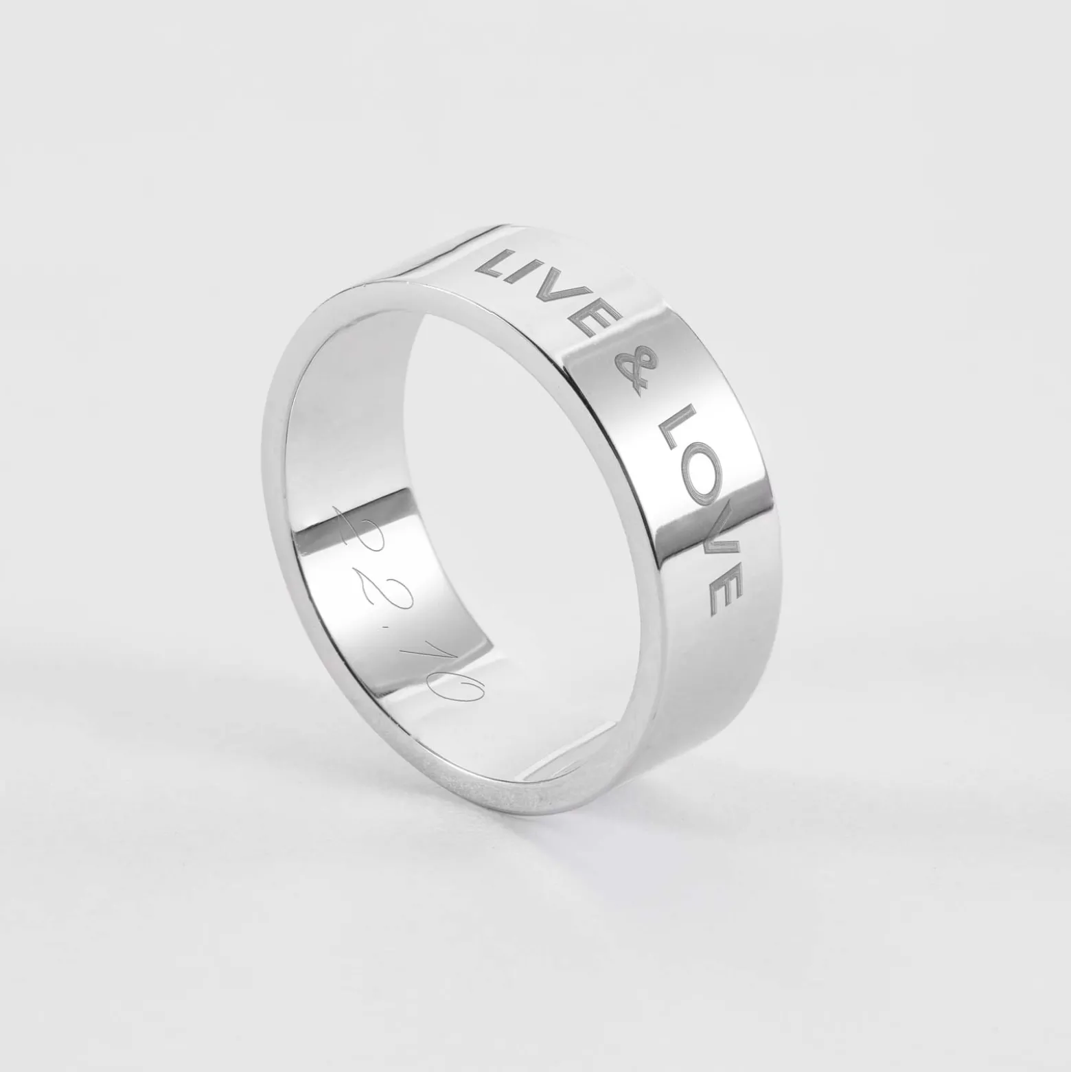 Bague personnalisée argent 7 mm - Nos petits imparfaits