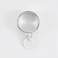 Bague personnalisée argent médaille gravée 10 mm