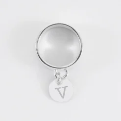 Bague personnalisée argent médaille gravée 10 mm