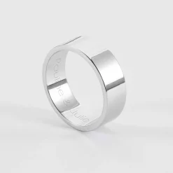 Bague personnalisée argent 7 mm