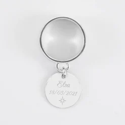 Bague personnalisée argent médaille gravée 15 mm
