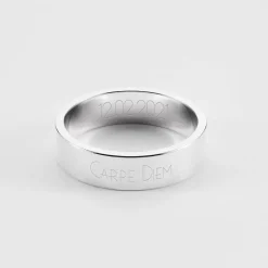 Bague personnalisée argent 5 mm