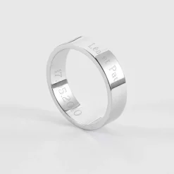 Bague personnalisée argent 5 mm