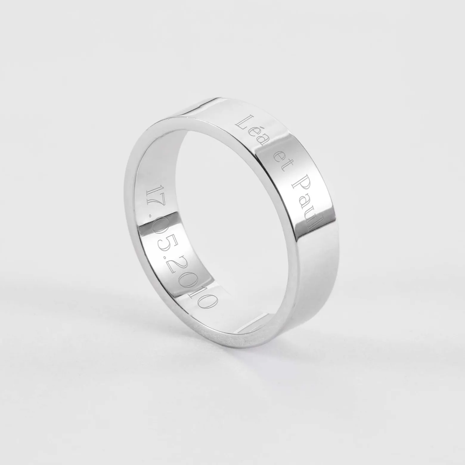 Bague personnalisée argent 5 mm
