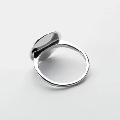 Bague plateau personnalisée argent médaille gravée 15 mm - Nos petits imparfaits