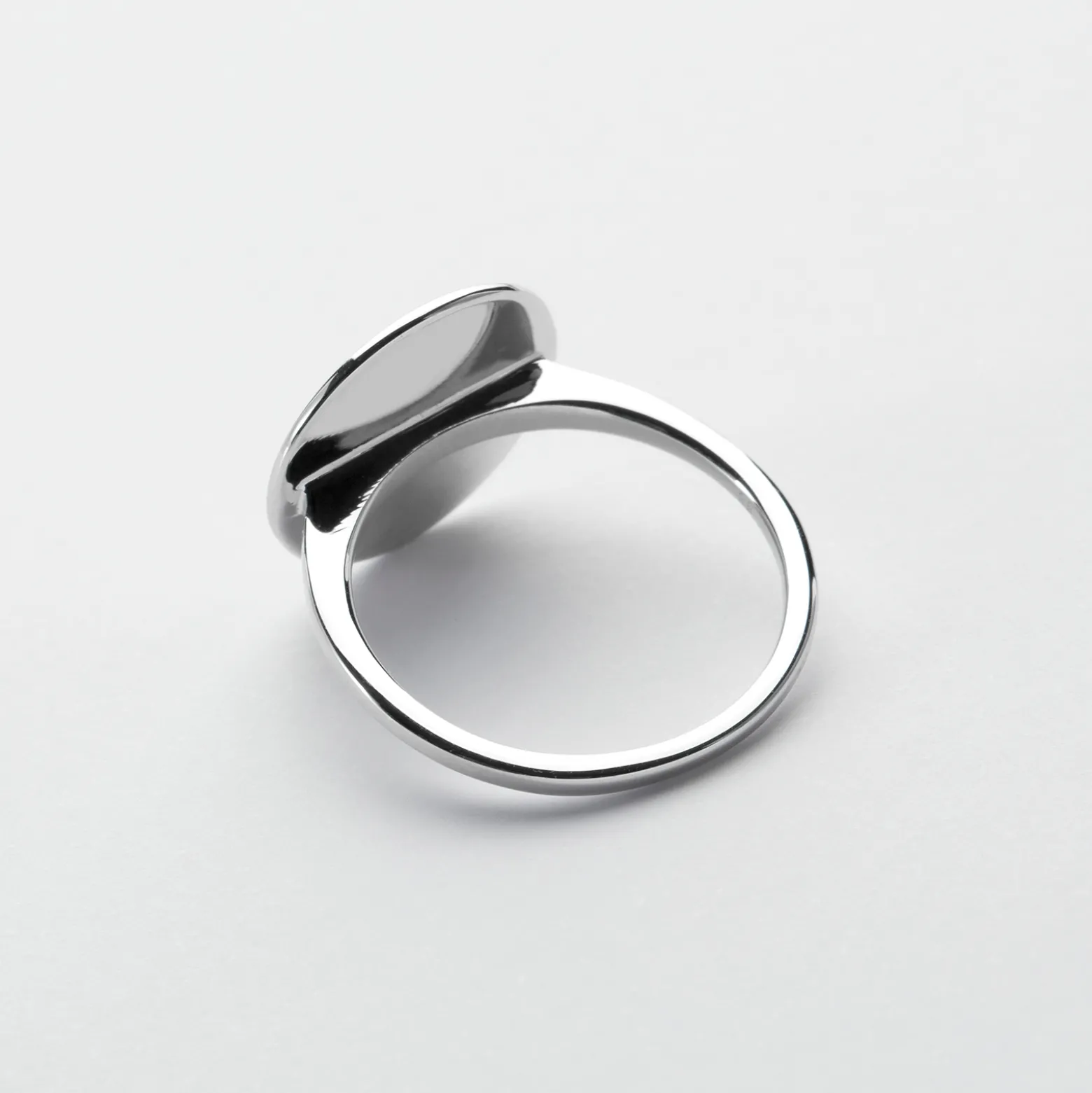 Bague plateau personnalisée argent médaille gravée 15 mm - Nos petits imparfaits