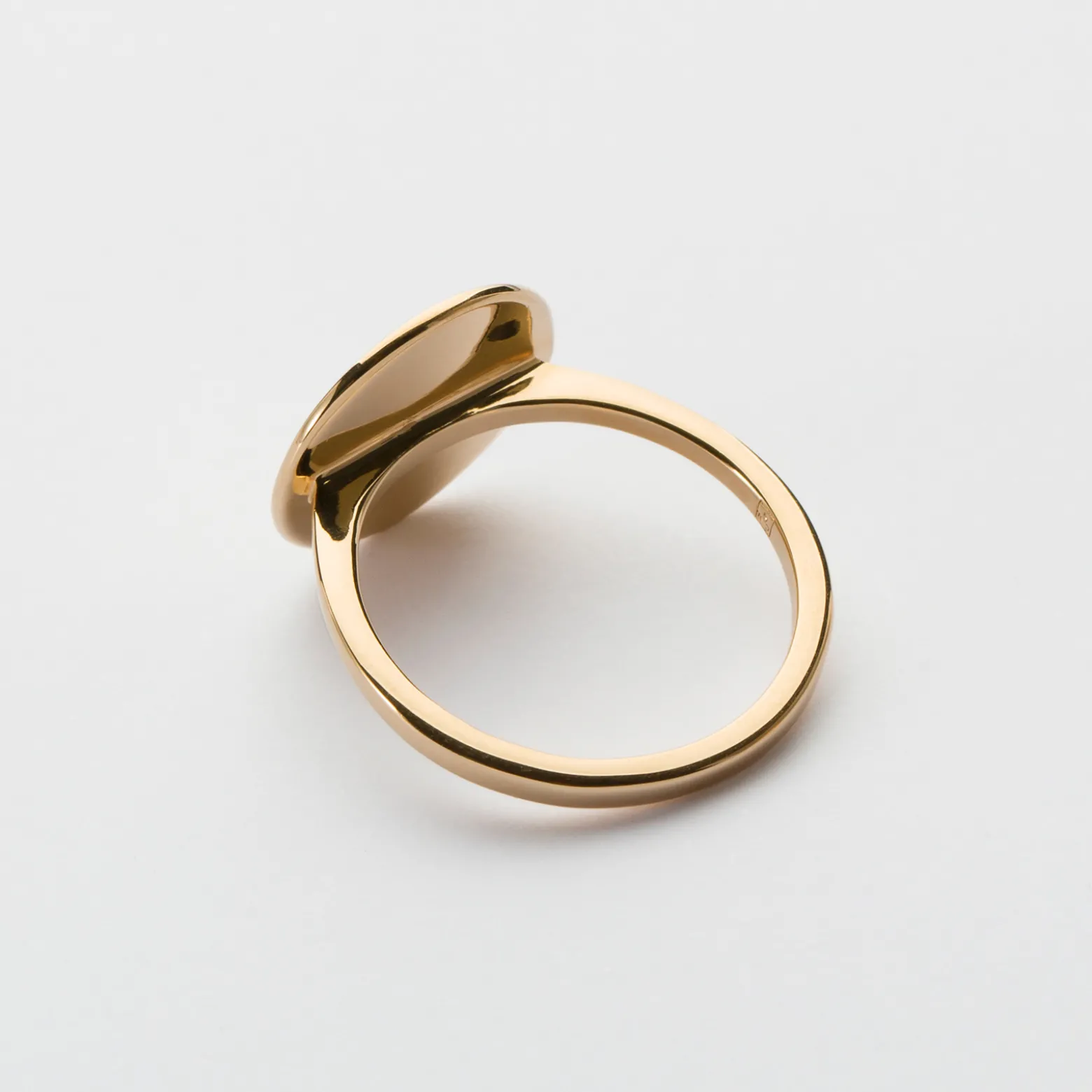 Bague plateau personnalisée plaqué or médaille gravée 15 mm