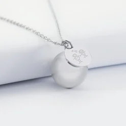 Bola de grossesse personnalisé médaille gravée acier 15 mm
