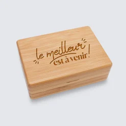 Boîte à bijoux Mariée personnalisée 12x8,5 cm bois gravé