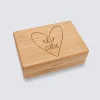 Boîte à bijoux personnalisée 12x8,5 cm bois gravé - HappyBulle x Mon petit Léon