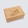 Boîte à bijoux personnalisée 12x8,5 cm bois gravé