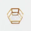 Boîte à bijoux personnalisée hexagonale 8x7x4 cm verre gravé