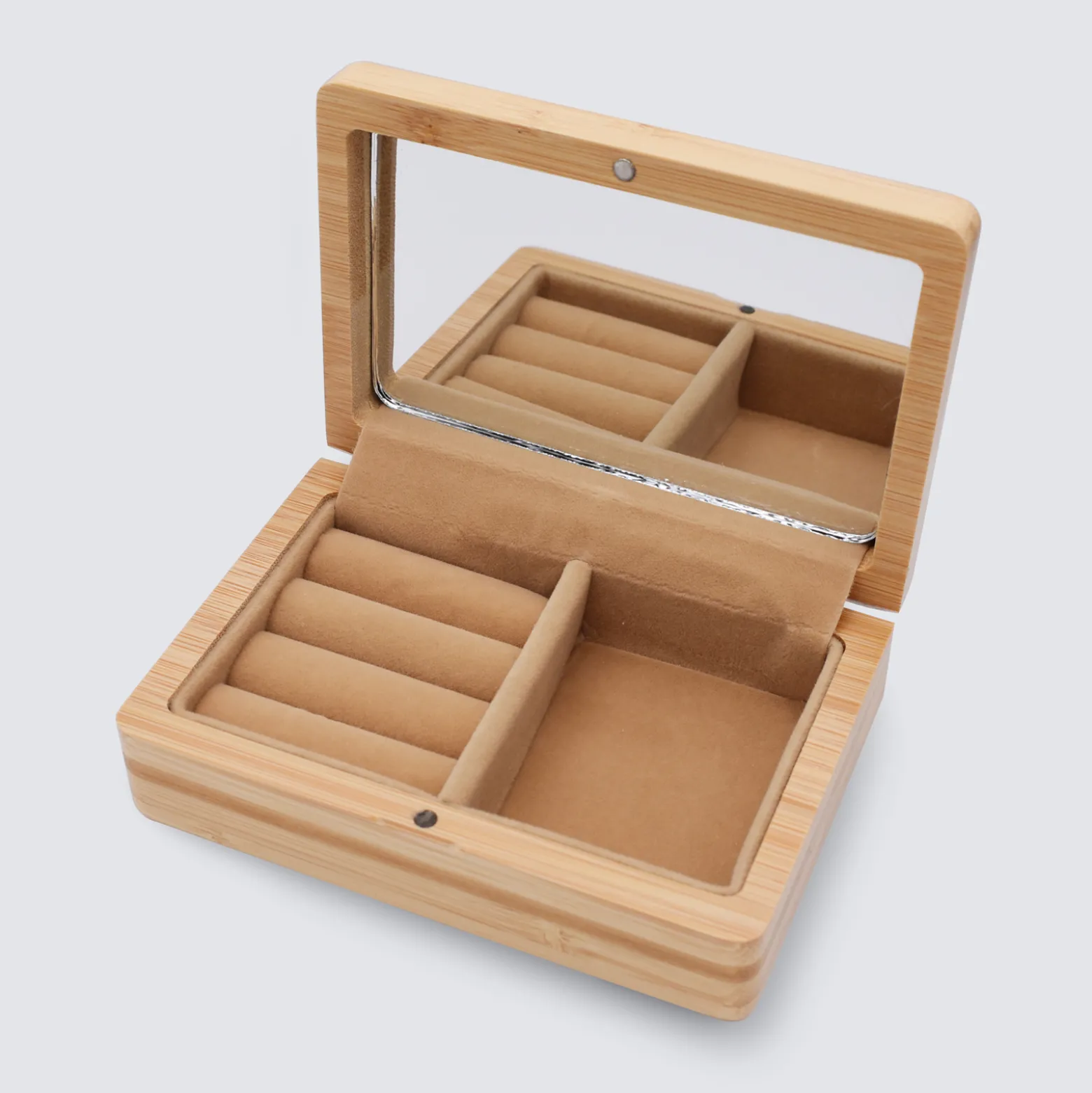 Boîte à bijoux personnalisée prénom 12x8,5 cm bois gravé - HappyBulle x Marie Savart
