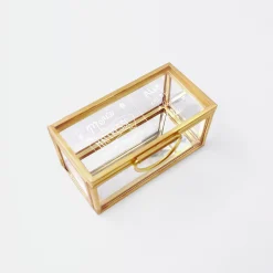 Boîte à bijoux personnalisée rectangle 8x4x4 cm verre gravé - Edition spéciale