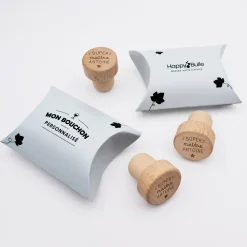 Bouchon de bouteille bois gravé - édition spéciale "Super Maître"