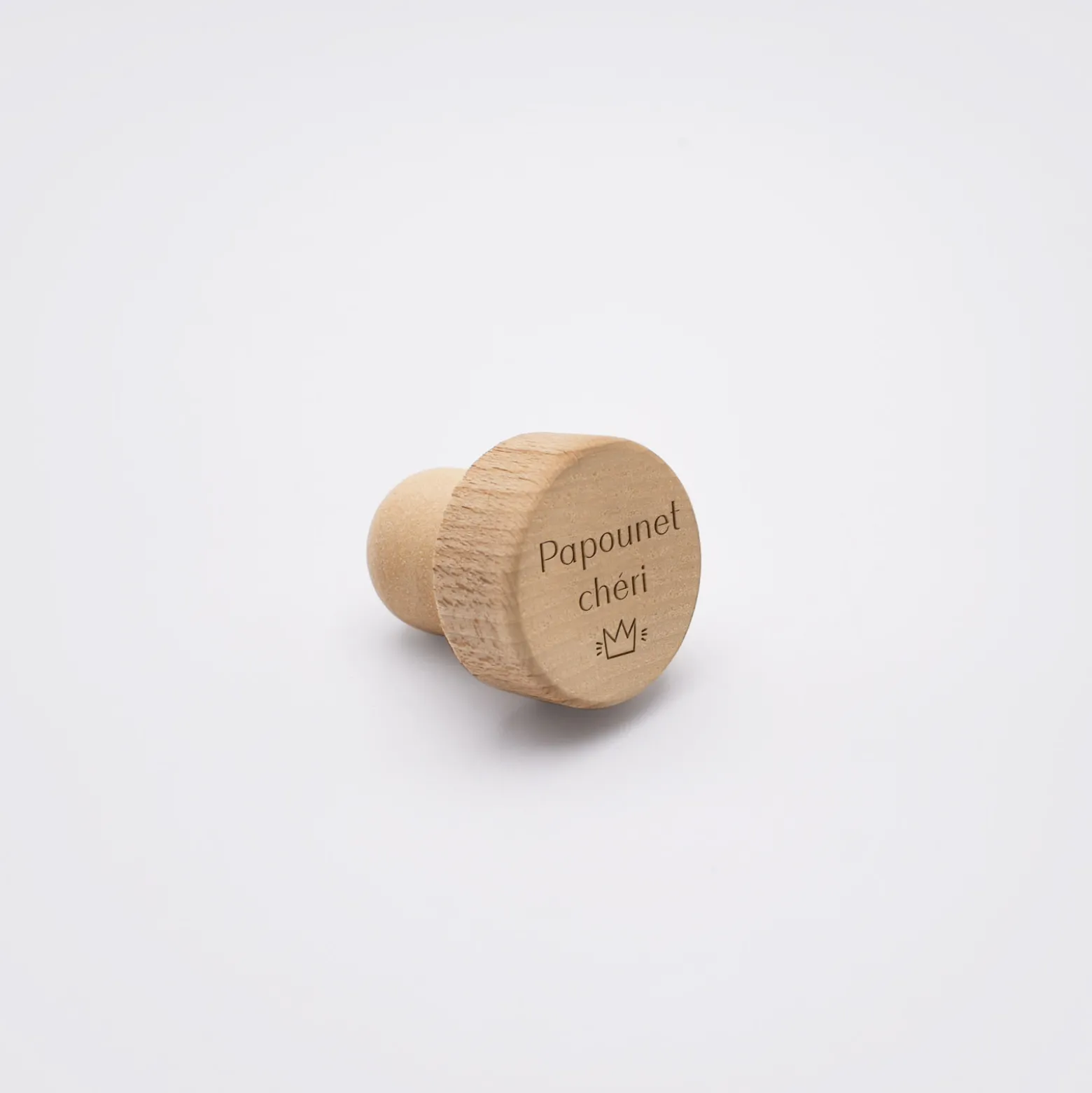 Bouchon de bouteille personnalisé bois gravé