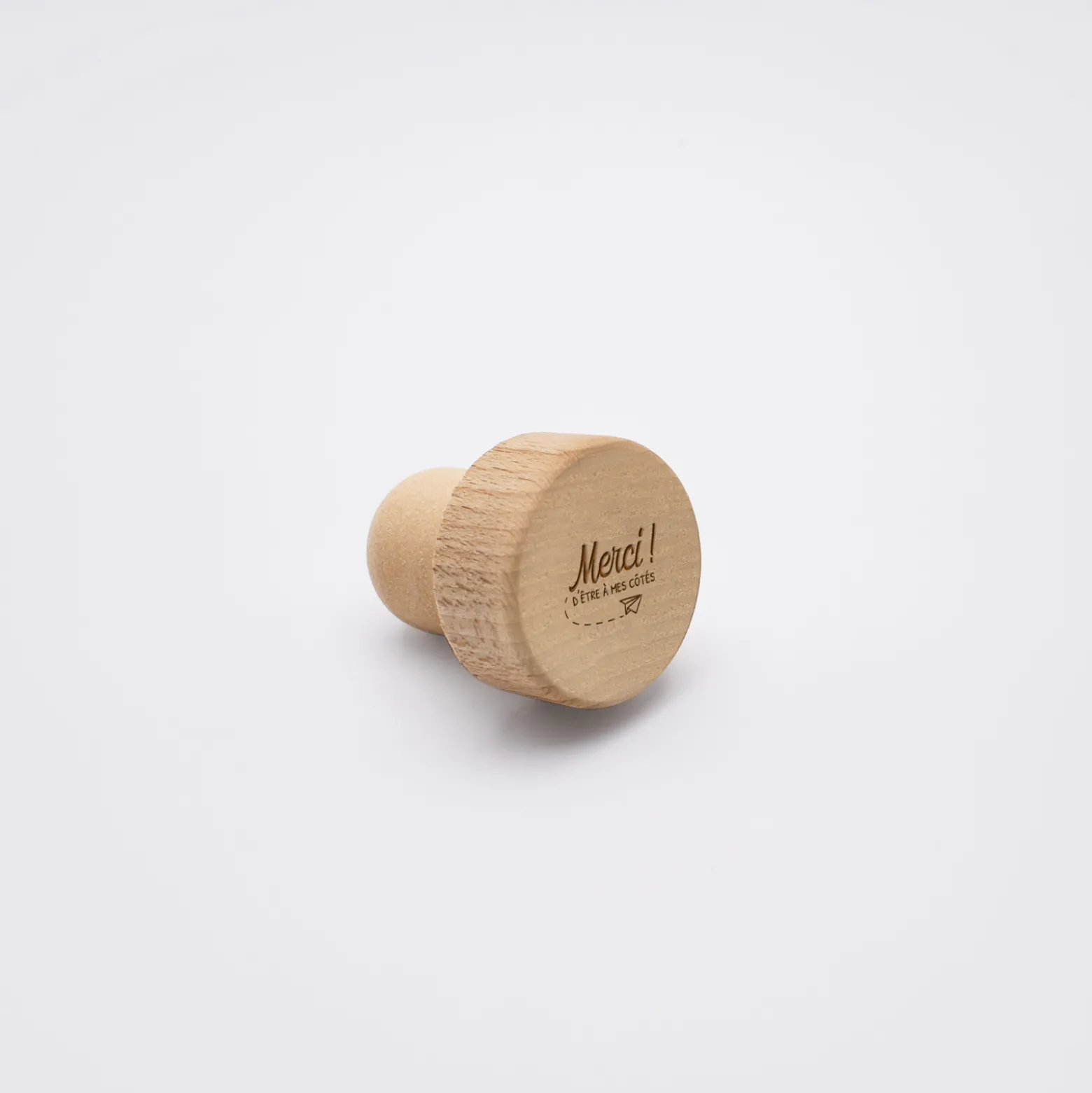 Bouchon de bouteille témoin homme personnalisé bois gravé