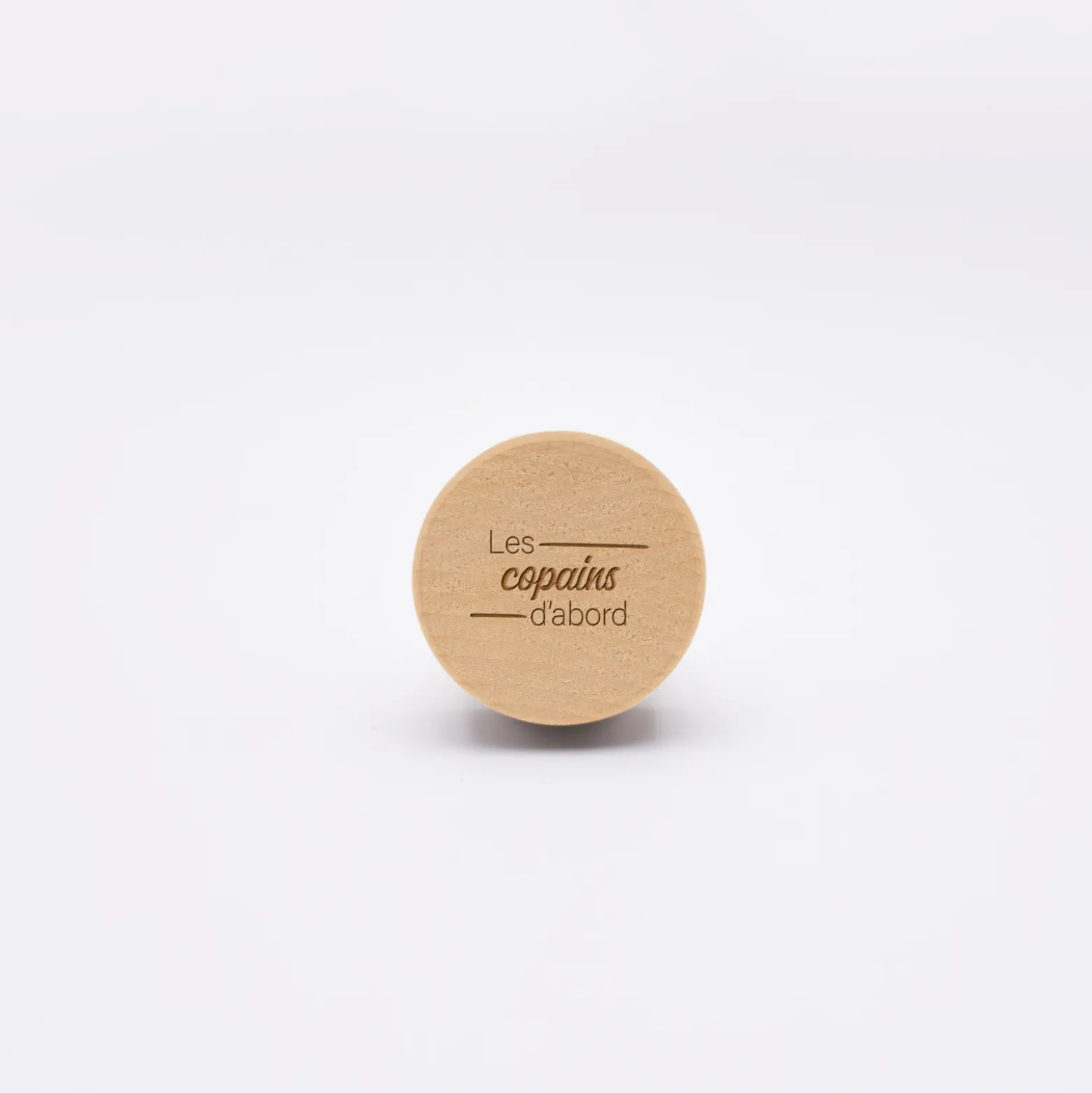 Bouchon de bouteille témoin homme personnalisé bois gravé