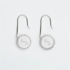 Boucles d'oreilles bohème personnalisées médailles gravées argent initiale 11 mm