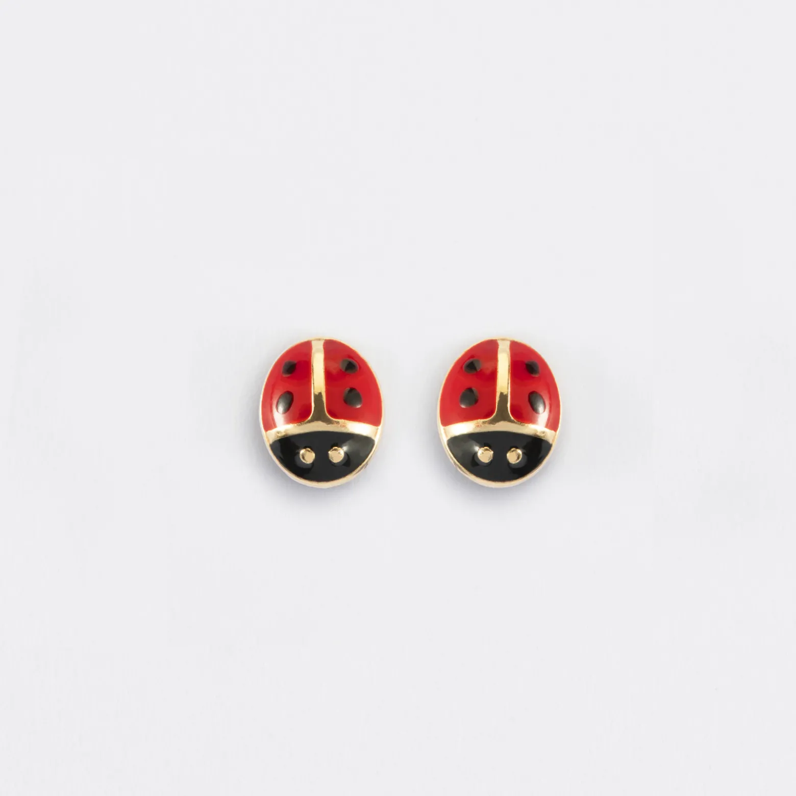 Boucles d'oreilles coccinelle plaqué or