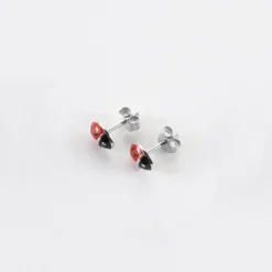 Boucles d'oreilles coccinelle argent