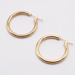 Boucles d'oreilles créoles 30mm plaqué or