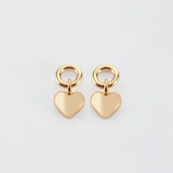 Boucles d'oreilles mini coeur bombé plaqué or