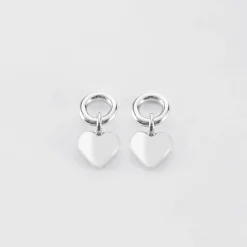 Boucles d'oreilles mini coeur bombé argent