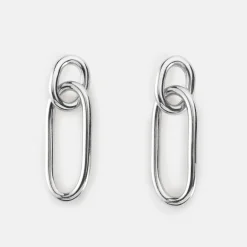 Boucles d'oreilles ovale ouvert argent