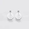 Boucles d'oreilles personnalisées gravées argent 15 mm