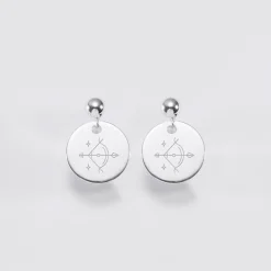 Boucles d'oreilles personnalisées gravées argent 15 mm