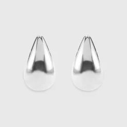 Boucles d'oreilles puces goutte 18 mm argent